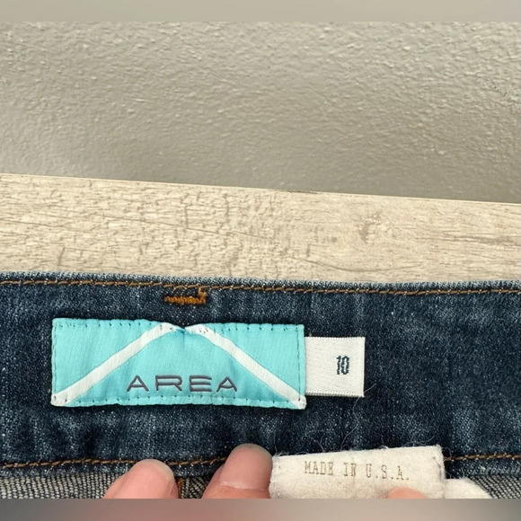 Vintage 90s y2k Area Jeans Bootcut Back Flap Pockets Slit Front Pocket Size 10 - Picture 10 of 10